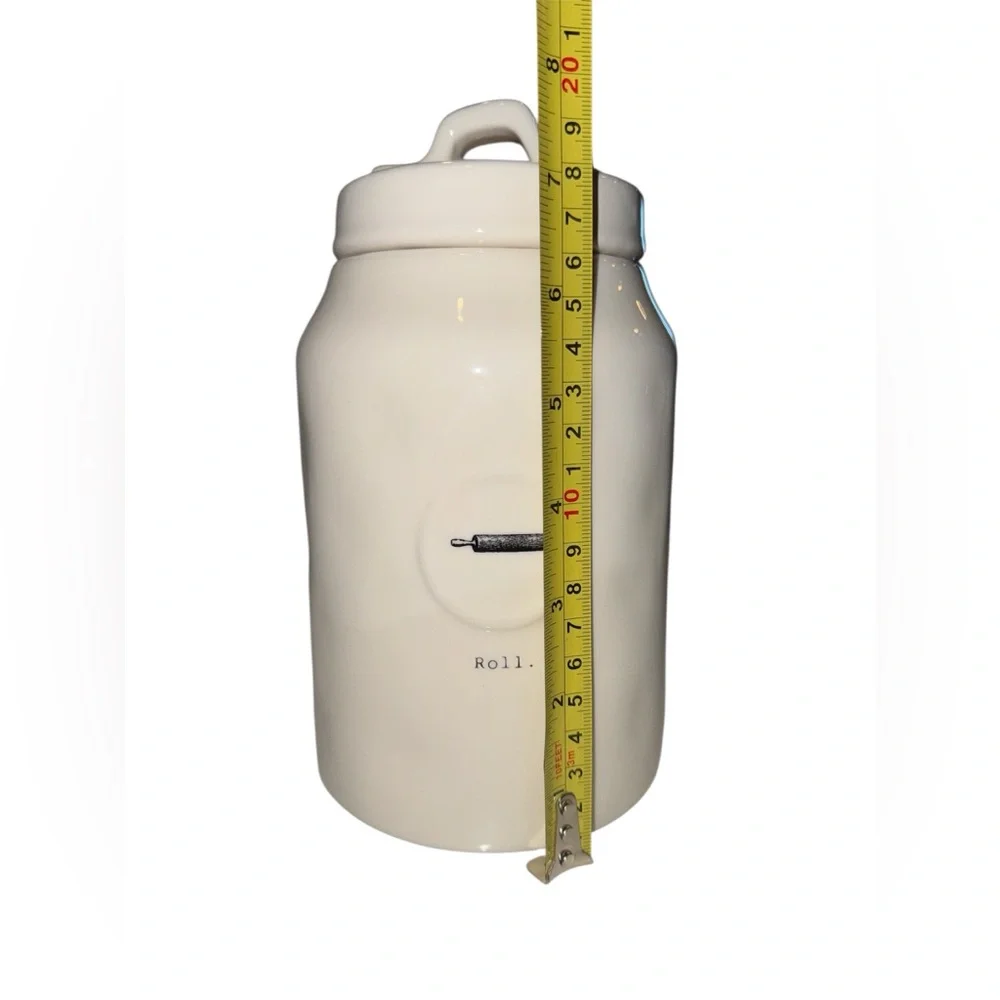 Rae Dunn Artisan CoCeramic ROLL Canister with lid
